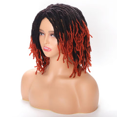 10" Braided Wigs Afro Bob Wig Synthetic Dreadlock Wigs Short Curly - Free Delivery Worldwide only at Flexi Africa