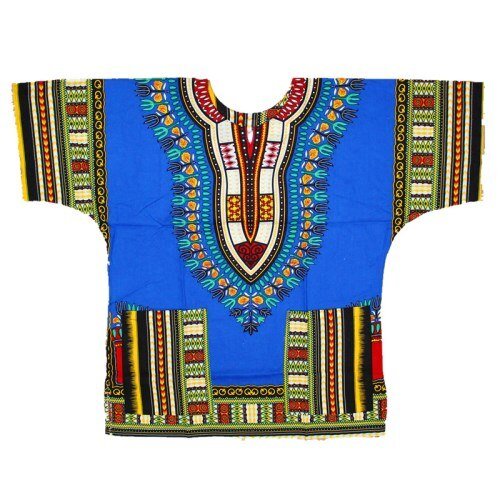 100% Cotton African Print Dashiki Unisex Clothing Bold and Colorful Loose T-shirts - Flexi Africa - Flexi Africa offers Free Delivery Worldwide - Vibrant African traditional clothing showcasing bold prints and intricate designs