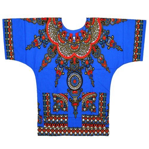 100% Cotton African Print Dashiki Unisex Clothing Bold and Colorful Loose T-shirts - Flexi Africa - Flexi Africa offers Free Delivery Worldwide - Vibrant African traditional clothing showcasing bold prints and intricate designs