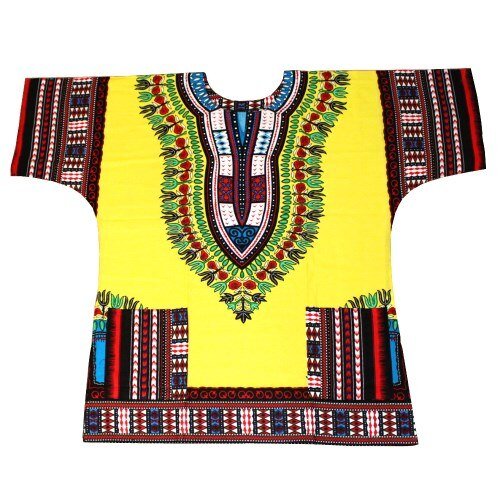 100% Cotton African Print Dashiki Unisex Clothing Bold and Colorful Loose T-shirts - Flexi Africa - Flexi Africa offers Free Delivery Worldwide - Vibrant African traditional clothing showcasing bold prints and intricate designs