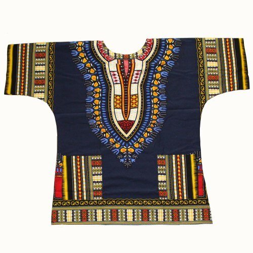 100% Cotton African Print Dashiki Unisex Clothing Bold and Colorful Loose T-shirts - Flexi Africa - Flexi Africa offers Free Delivery Worldwide - Vibrant African traditional clothing showcasing bold prints and intricate designs