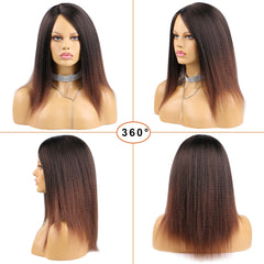 14" Natural - Looking Yaki Hair Wig for African Women - Free Delivery Worldwide only at Flexi Africa