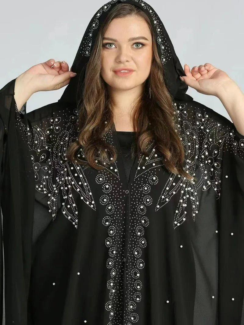 2022 New Muslim Robes Ladies Abaya African Dresses for Women Summer Chiffon Pearl Long Maxi Dress Traditional Clothing Plus Size - Free Delivery Worldwide only at Flexi Africa