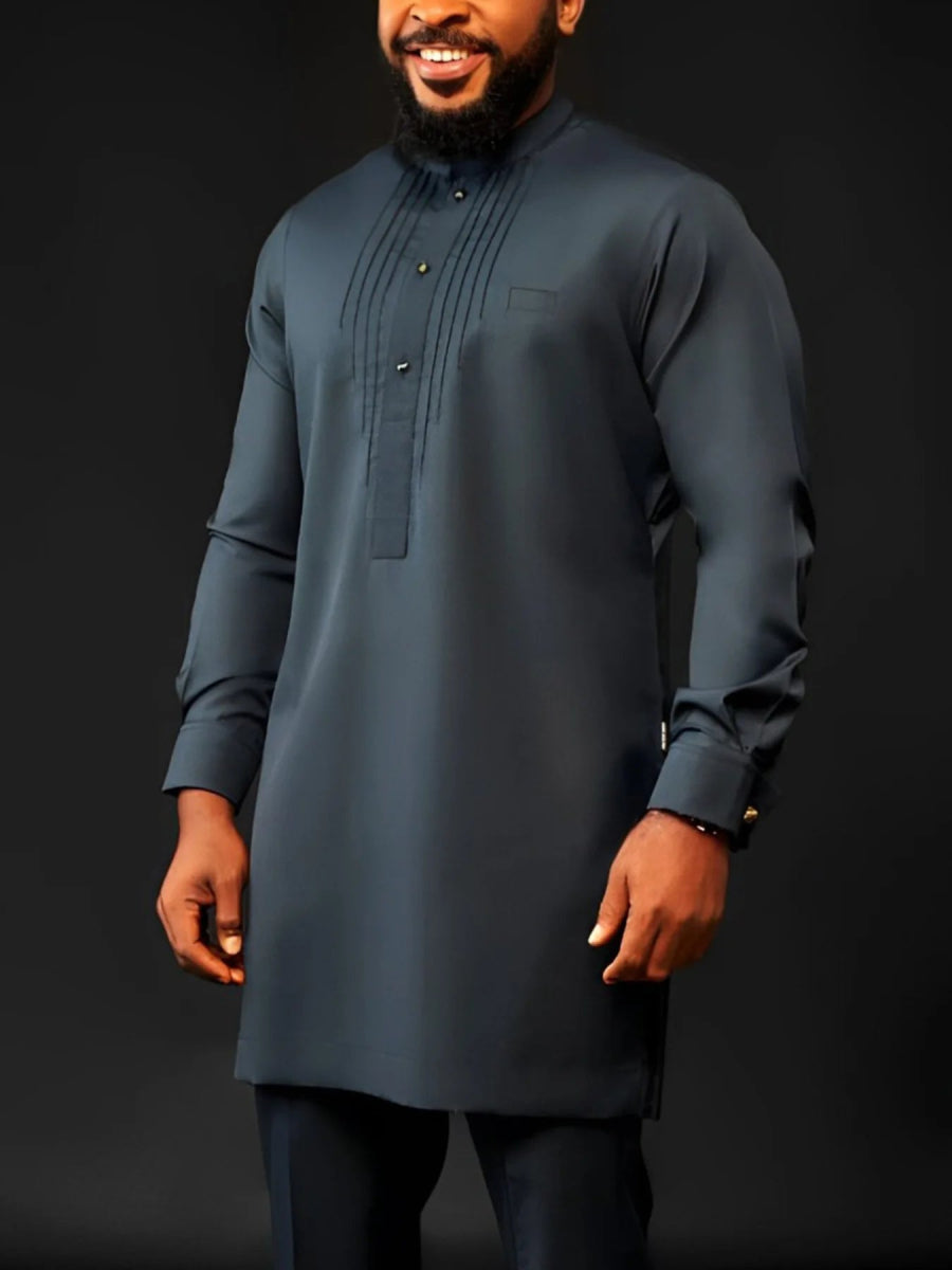 2PC African Men's Traditional Kaftan Set – Elegant Evening & Party Attire - Free Delivery Worldwide only at Flexi Africa