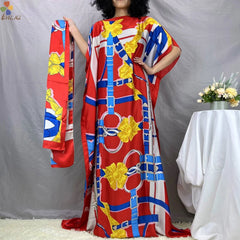 2PC Set of Fashionable Dashiki Robes - Printed Loose Dresses with Luxurious Fabric for Women - Free Delivery Worldwide