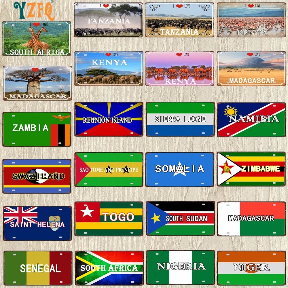 30X15CM Shabby Chic Metal Sign: Nigeria Niger City Car License Plate for Wall Decor, Restaurant, Craft, Home Decor - Flexi Africa - Free Delivery Worldwide only at www.flexiafrica.com