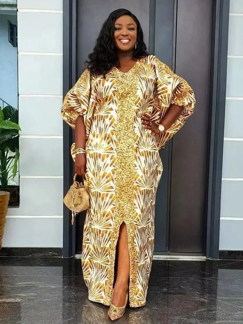 Luxury African Abaya for Women – Caftan Boubou Djellaba Robe