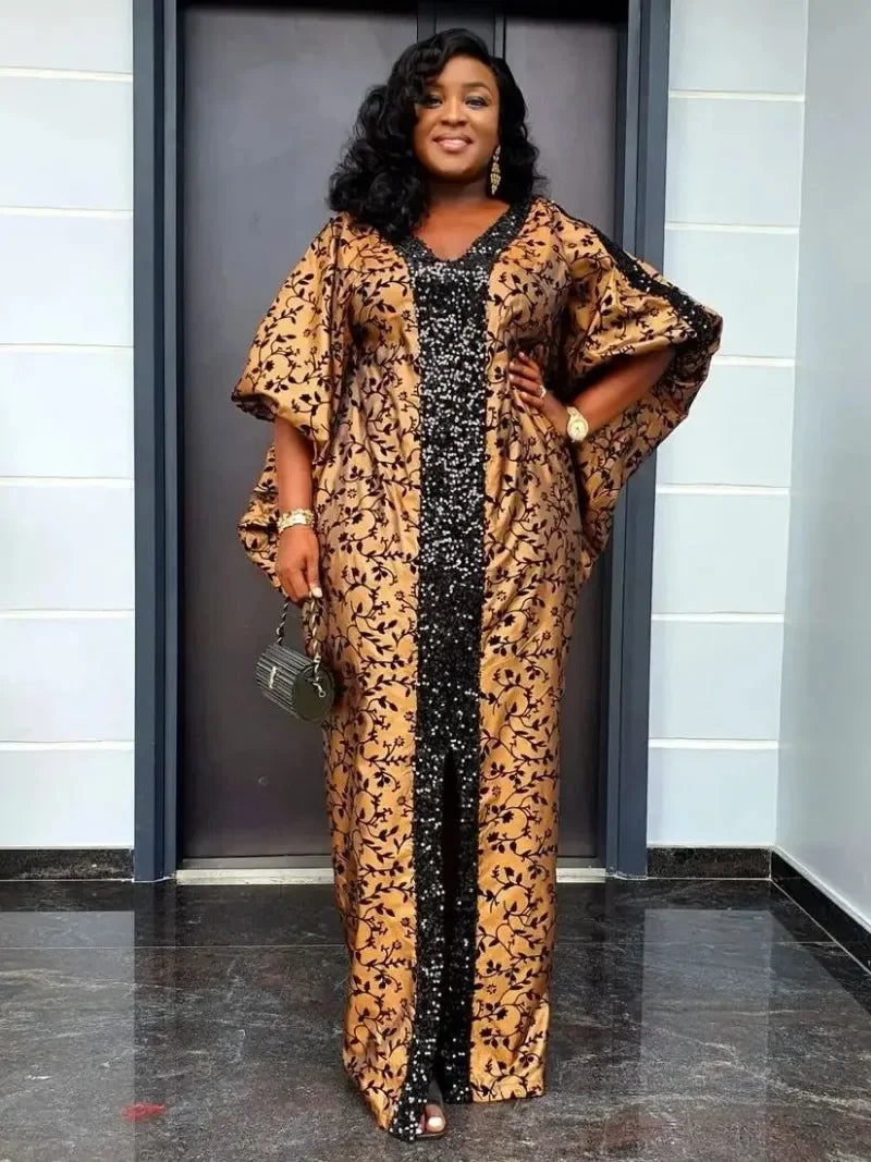 Luxury African Abaya for Women – Caftan Boubou Djellaba Robe