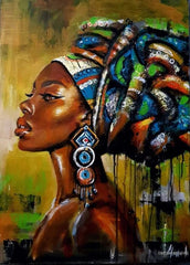 Abstract African Woman Graffiti Art: Canvas Paintings, Posters, and Prints for Unique Wall Decor - Flexi Africa - FREE POST