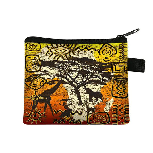 Adorned Essence: Afro-inspired Mini Wallet & Coin Purse for Women - Flexi Africa Free Delivery Worldwide www.flexiafrica.com