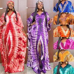 African Dresses for Women: Hijab Kaftan Boubou Robe with Scarf - Free Delivery Worldwide only at Flexi Africa