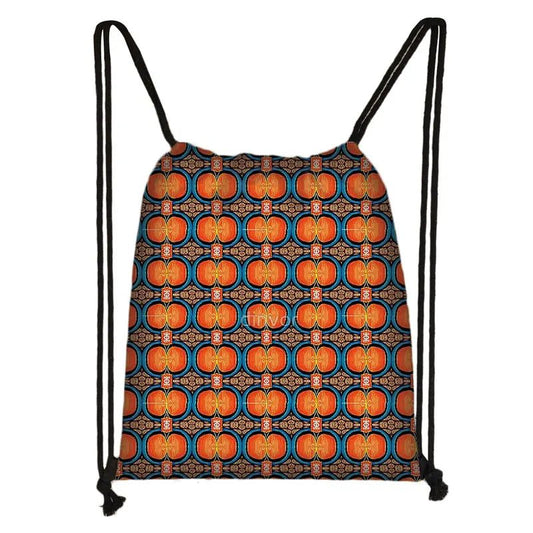 African Inspired Drawstring Backpack: Traditional Prints for Boys, Girls, and Travelers - Flexi Africa - www.flexiafrica.com