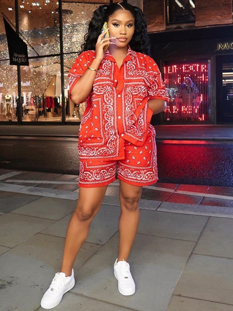 African Print Elastic Bazin 2PC for Women - Baggy Shorts and Dashiki Famous Suit with Style Outfit for Ladies - Free Delivery