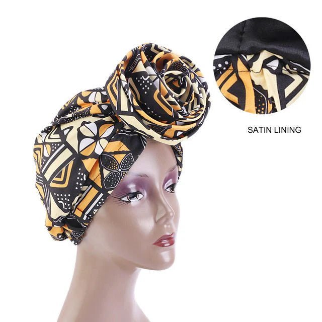 African Print Stretch Bandana Head Wrap Floral Ankara Dashiki Women - Free Delivery Worldwide only at Flexi Africa