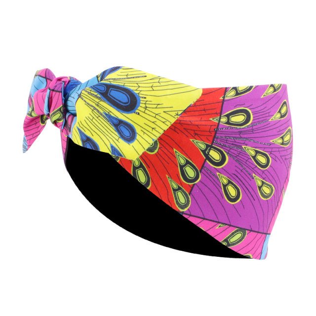 African Print Stretch Bandana Head Wrap Floral Ankara Dashiki Women - Flexi Africa offers Free Delivery Worldwide - Vibrant