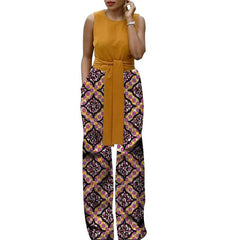 African Print Women Women's Wide Leg Pants Nigerian Fashion Female Loose Trousers Outfits - Flexi Africa www.flexiafrica.com