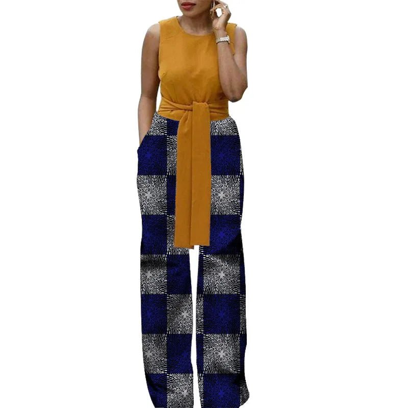 African Print Women Women's Wide Leg Pants Nigerian Fashion Female Loose Trousers Outfits - Flexi Africa - Flexi Africa offers Free Delivery Worldwide - Vibrant African traditional clothing showcasing bold prints and intricate designs