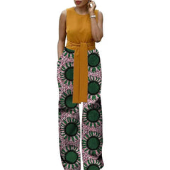 African Print Women Women's Wide Leg Pants Nigerian Fashion Female Loose Trousers Outfits - Flexi Africa www.flexiafrica.com