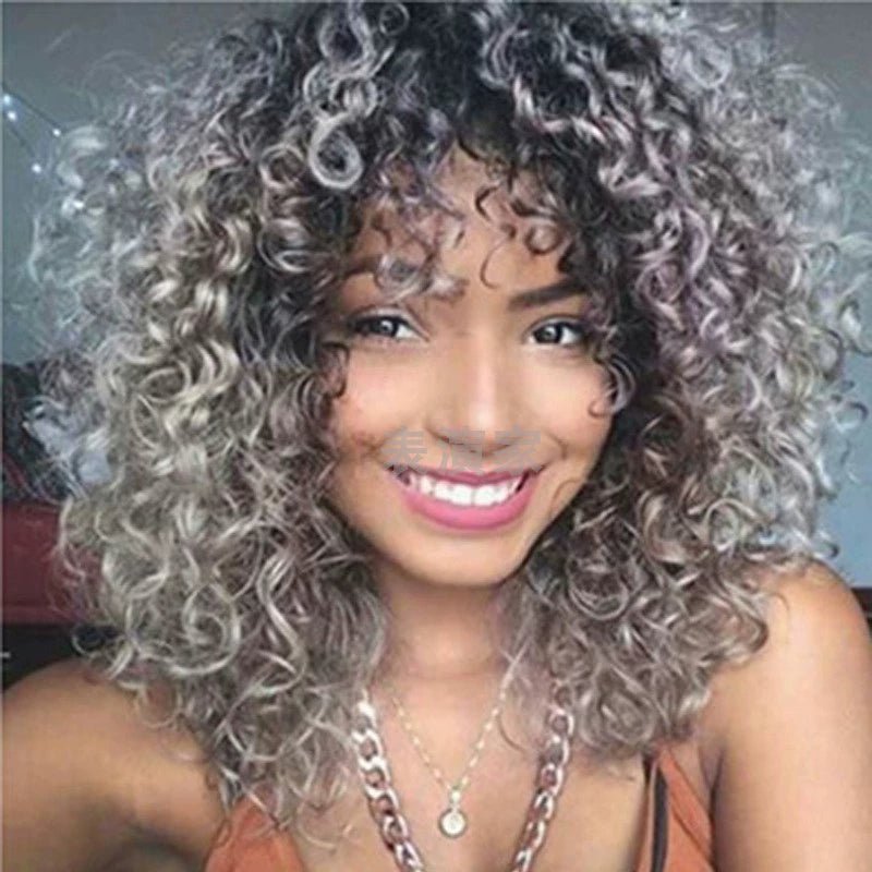 African Small Volume Corn Curler Exaggerated Foreigner Wig - Free Delivery Worldwide only at Flexi Africa