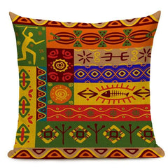 African Style Cushion Cover Tribal Geometric Pattern Decorative Linen Pillow Case Cover for Sofa Home Decor - Flexi Africa