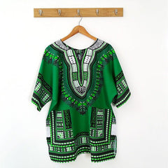 African Traditional Print Cotton Dashiki T-shirts Fashion Clothing - Flexi Africa - Flexi Africa offers Free Delivery