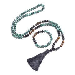 African Turquoise, Black Onyx, and Tiger Eye 8mm Beads Set - Free Delivery Worldwide only at Flexi Africa