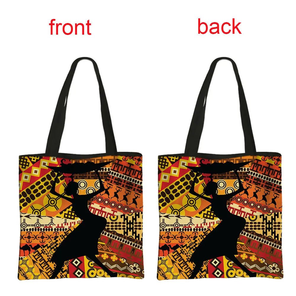 African Women's Style Handbag: Traditional Printed Top-Handle and Shoulder Tote Bags for Females - Flexi Africa - FREE POST