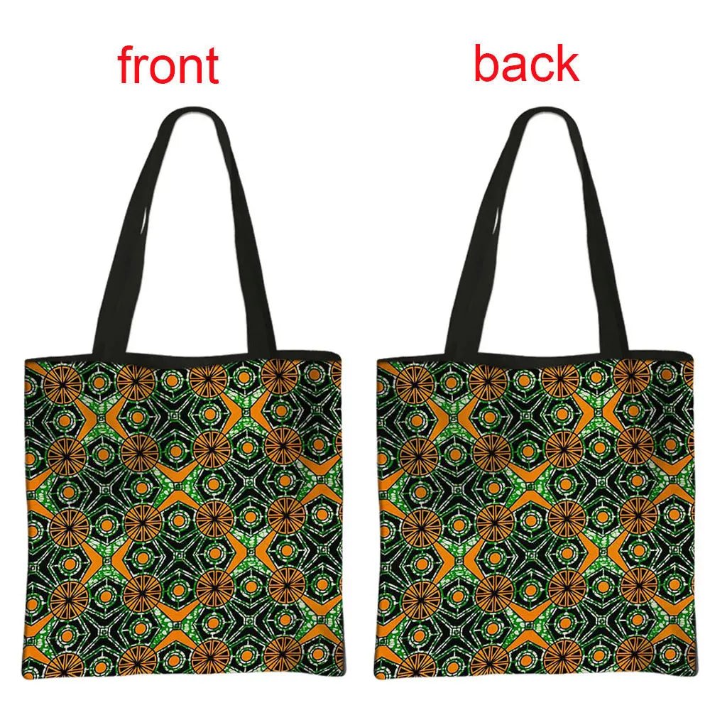 African Women's Style Handbag: Traditional Printed Top-Handle and Shoulder Tote Bags for Females - Flexi Africa - FREE POST