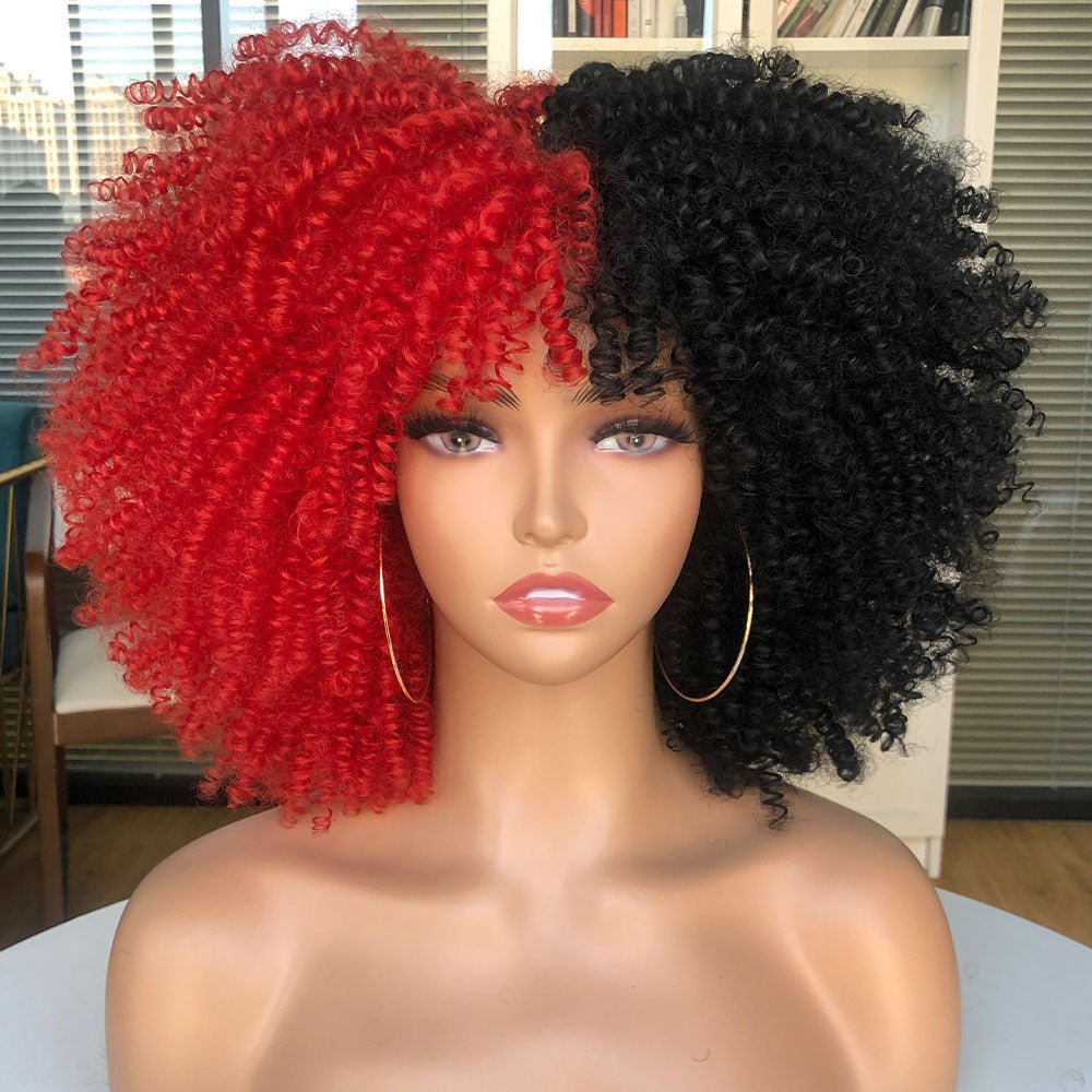 Afro Kinky Wig 14" with Bangs for Black Women - Perfect for Cosplay and Natural Hair Looks - Free Delivery Worldwide only at Flexi Africa