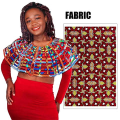 Ankara African Net Necklaces Shawl Collar Women Accessories Multistrand - Free Delivery Worldwide only at Flexi Africa