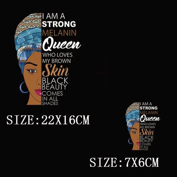 Beautiful African Lady Iron - On Thermo Transfer Patch - Washable DIY Applique for Clothing - Free Delivery Worldwide only at Flexi Africa