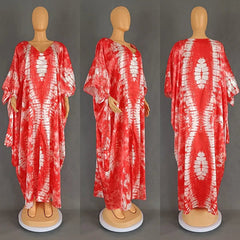 Chic Plus-Size African Dashiki Abaya Maxi Dress: Ankara Inspired Fashion for Spring and Autumn - Flexi Africa - FREE POST