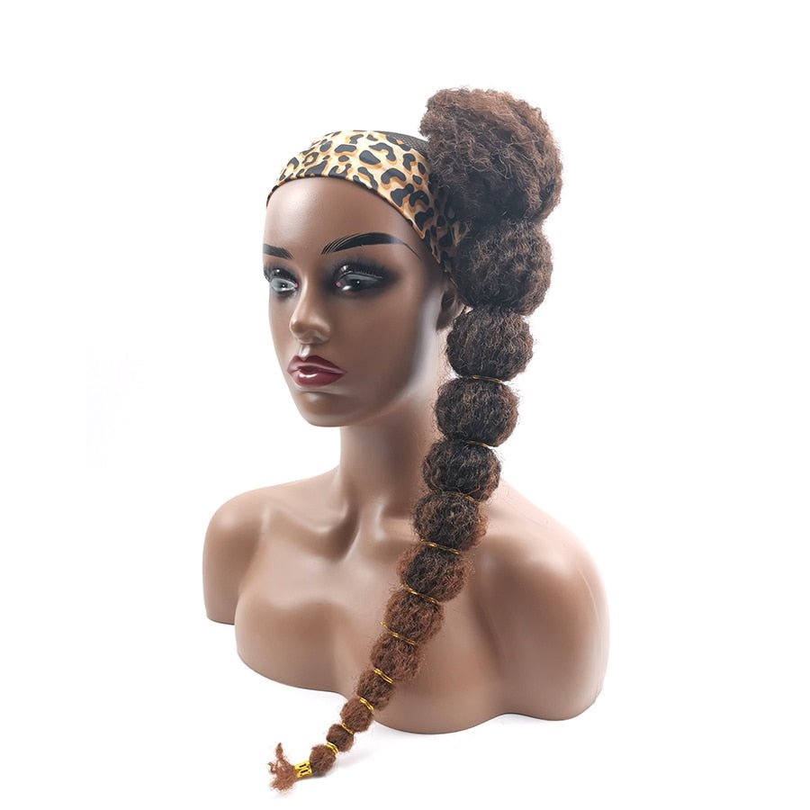 Clip-In Afro Puff Ponytail Hair Extension for Black Women 18" - Flexi Africa - Flexi Africa offers Free Delivery Worldwide - Vibrant African traditional clothing showcasing bold prints and intricate designs