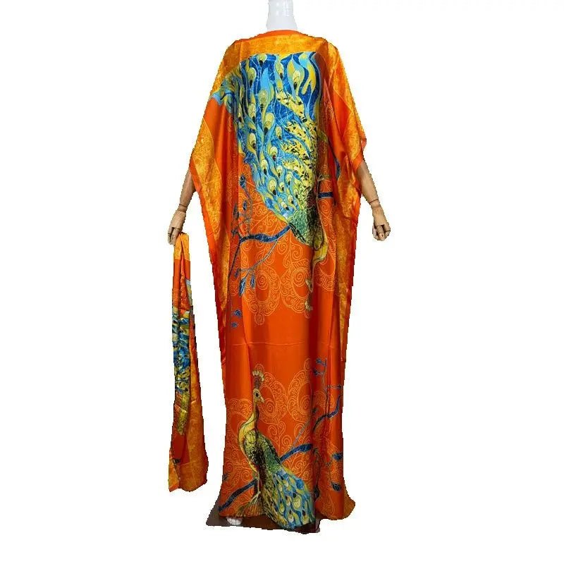 Dress Length:140cm Bust:160cm African Dashiki New Fashion Design long dress oversized Famous Brand Loose For Lady/women - Free Delivery Worldwide only at Flexi Africa