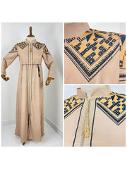 Elegant Allure: Sophisticated Chiffon Robe with Unique Diamond Print, Stylish Collar, and Decorative Tassel Zip Detail - Free Delivery Worldwide only at Flexi Africa