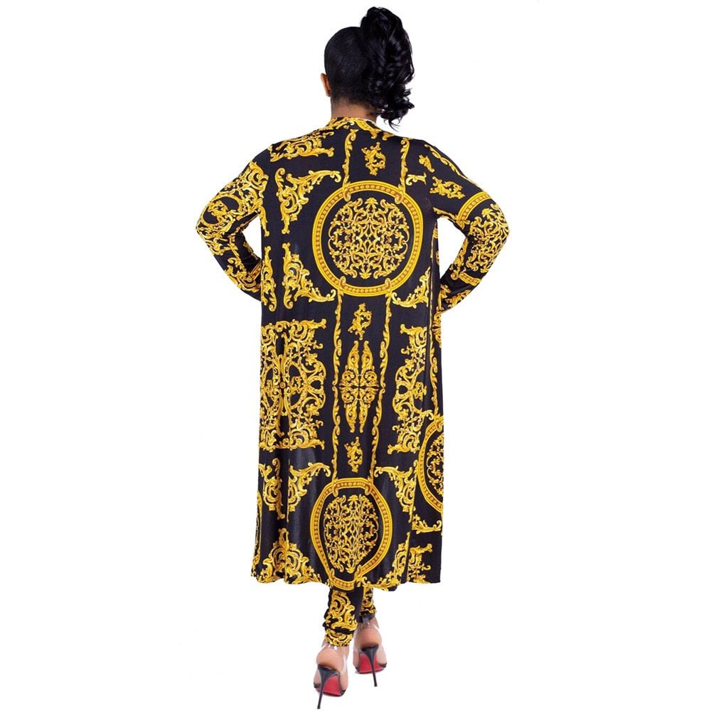 Fashion Forward: African Print Elastic Bazin Baggy Pants with Dashiki Sleeve Famous Suit for Women - Flexi Africa - Flexi Africa offers Free Delivery Worldwide - Vibrant African traditional clothing showcasing bold prints and intricate designs