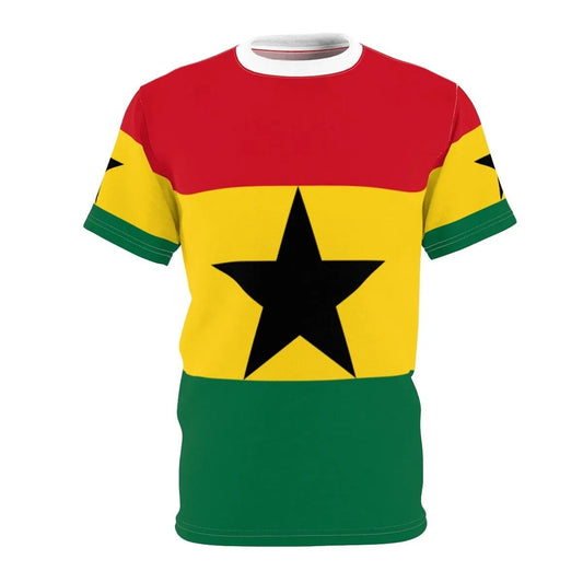 Ghanaian Pride: Abstract Vintage 3D T-Shirt for Men - Hip Hop Fashion with O - Neck and Short Sleeves - Free Delivery Worldwide only at Flexi Africa