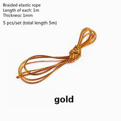 Gold Braids Braiding Hair Styling Thin Shimmer Stretchable Strings 5 Strands African Braid Braided Elastic Cord - Flexi Africa - Flexi Africa offers Free Delivery Worldwide - Vibrant African traditional clothing showcasing bold prints and intricate designs