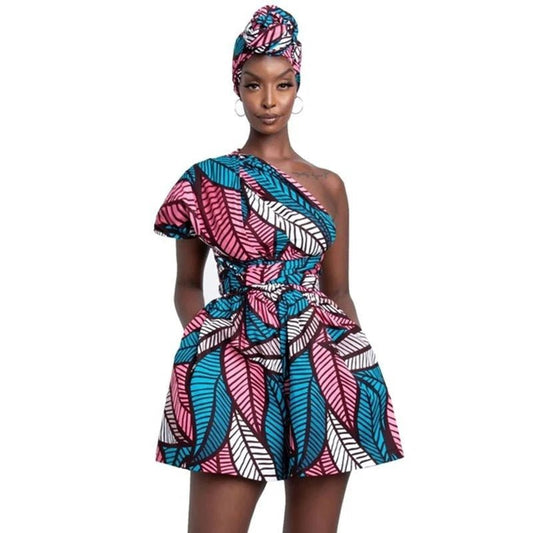 Heritage Threads: African - Inspired Traditional Jumpsuits for Women - Free Delivery Worldwide only at Flexi Africa