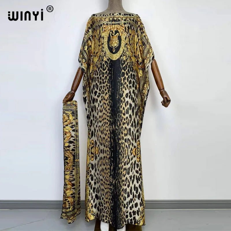 Holiday Party Chic: Elegant Oversized Kaftan with African Print - Fashionable Dress for Women/Ladies - Free Delivery Worldwide only at Flexi Africa