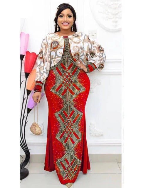 Make a Bold Fashion Statement with the Original African Quantity Long Dress - Free Delivery Worldwide only at Flexi Africa