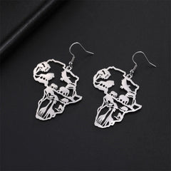 My Shape Africa Map Animal Earrings Women Lions Tree Stainless Steel African Jewelry - Free Delivery Worldwide only at Flexi Africa