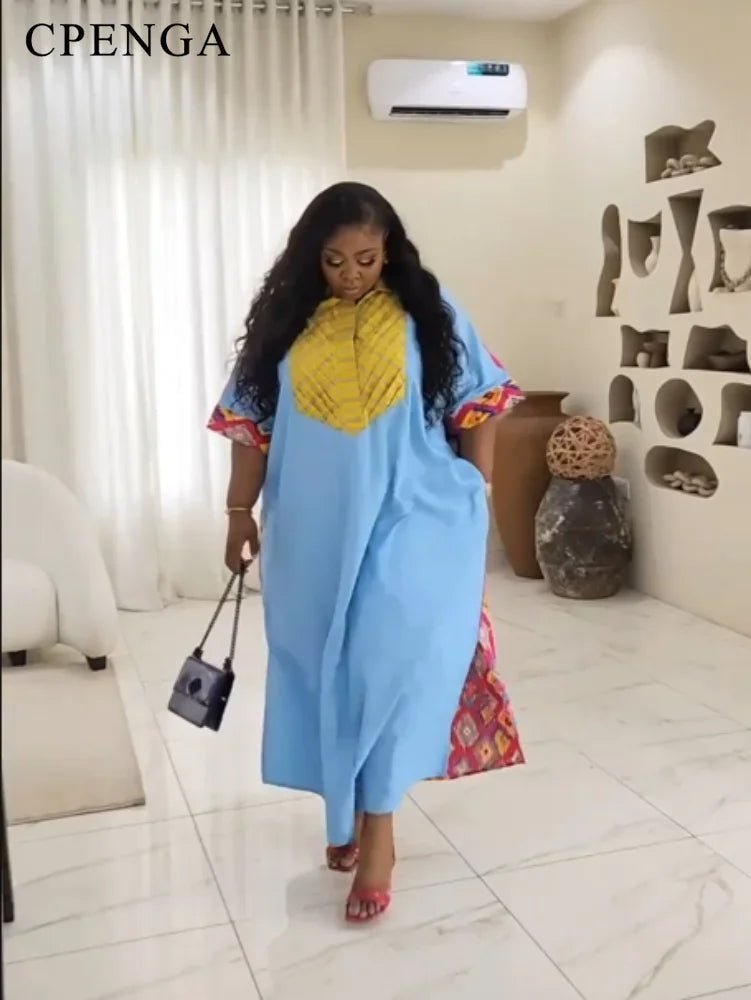 New Plus Size Bubu Dress for Women - Traditional Nigerian Dashiki Kaftan, African Abaya Robe for Ladies - Free Delivery Worldwide only at Flexi Africa