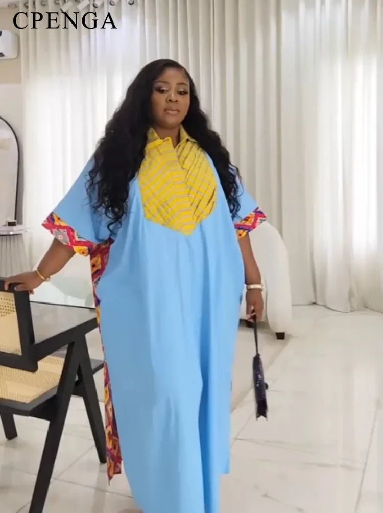 New Plus Size Bubu Dress for Women - Traditional Nigerian Dashiki Kaftan, African Abaya Robe for Ladies - Free Delivery Worldwide only at Flexi Africa