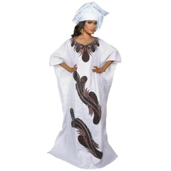 Plus Size African Clothes for Women 2024 New African Dashiki Ankara Embroidery Robe Bazin Design Wedding Party Dresses - Free Delivery Worldwide only at Flexi Africa