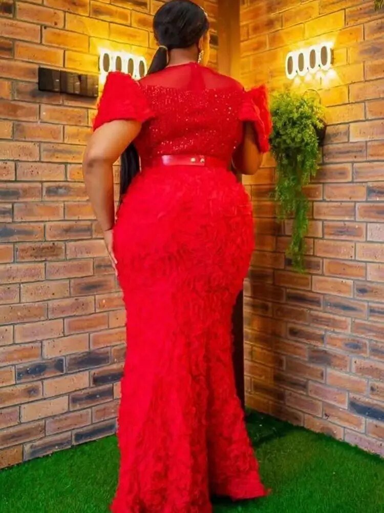 Plus Size Evening Dresses Women African Luxury Gown Elegant Wedding Party Long Dress - Flexi Africa - Free Delivery Worldwide