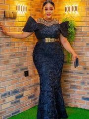 Plus Size Evening Dresses Women African Luxury Gown Elegant Wedding Party Long Dress - Flexi Africa - Free Delivery Worldwide