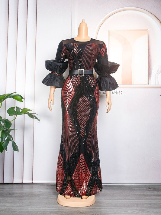 Plus Size Evening Dresses Women Long Dress Robe Elegant Gown Clothes - Flexi Africa - Free Delivery Worldwide