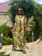 Printed Long Dress: Embrace Elegance and Culture - Free Delivery Worldwide only at Flexi Africa