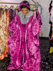 Ramadan All Over Print Sequin Neck Kaftan Dress, Modest Loose Maxi Length Kaftan - Free Delivery Worldwide only at Flexi Africa